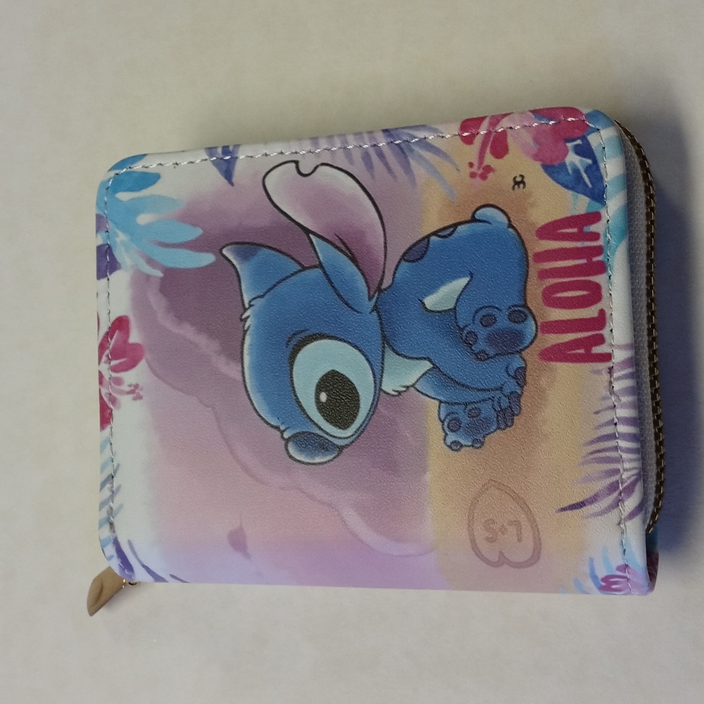 Stitch Aloha Wallet Small Zip Wallet NWOT